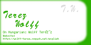 terez wolff business card